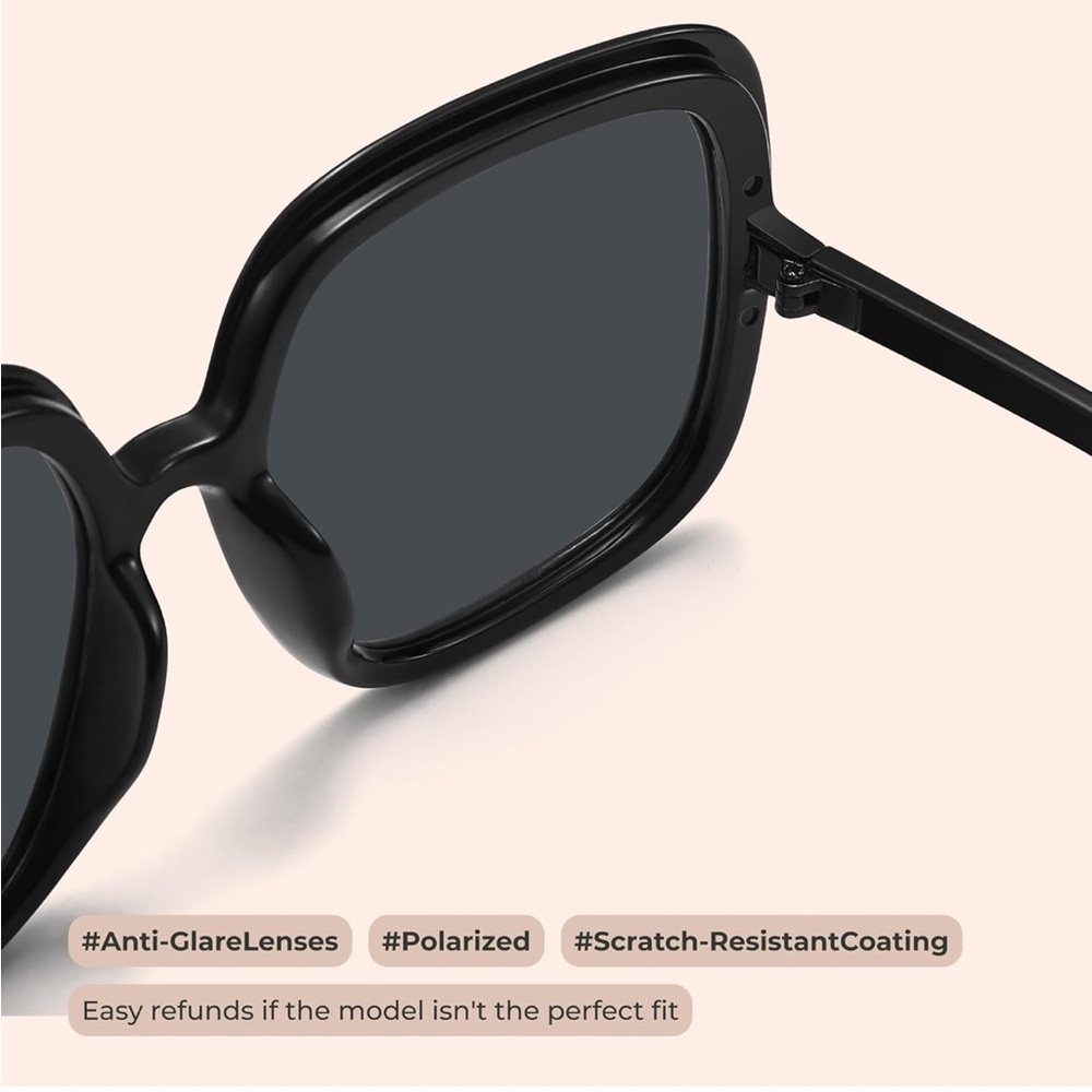 MIYYA Black Square Sunglasses - Picture 4 of 10